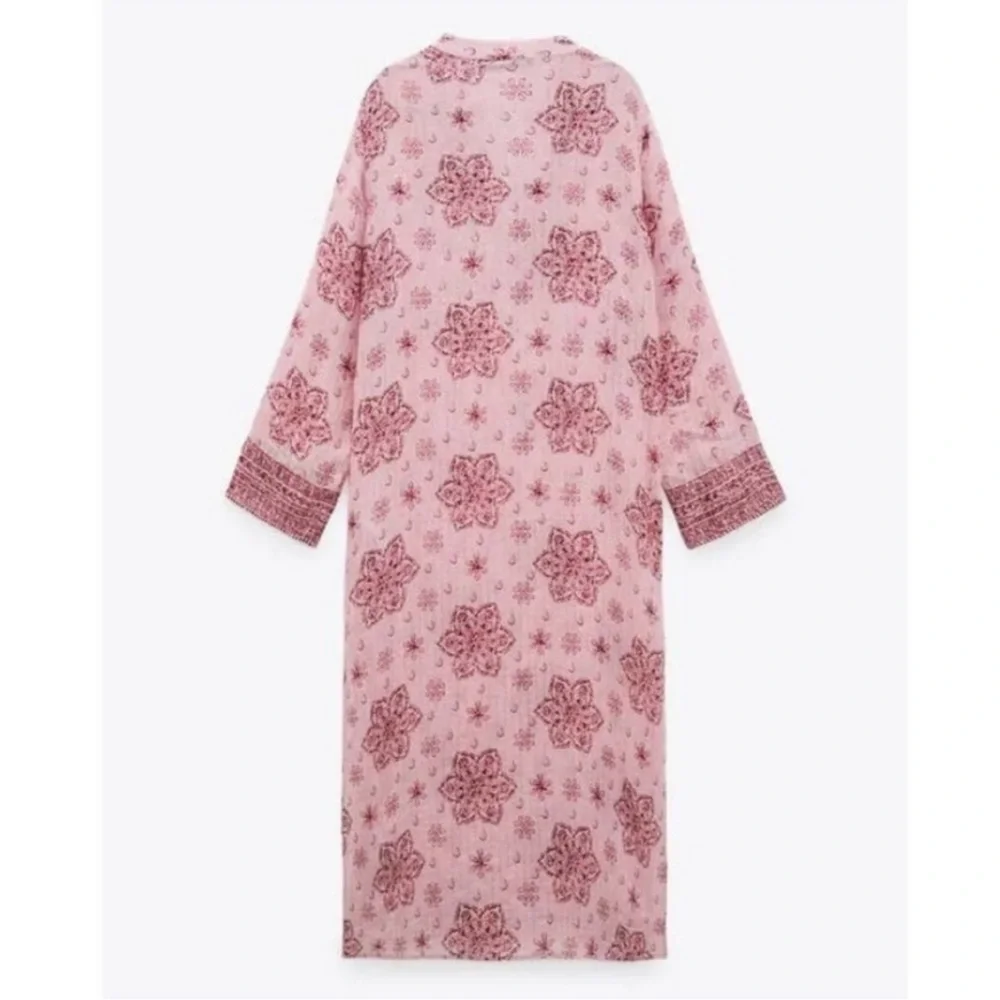 ZARA PRINTED MIDI DRESS - Picture 8 of 9